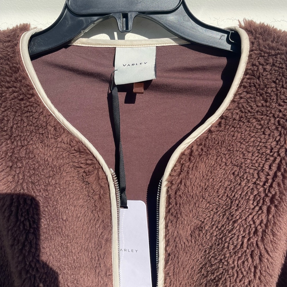🧸Varley Angelina Sherpa Coat French Roast Size S NWT Sold Out Size - Picture 12 of 13